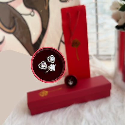 ✨ Conjunto “Rosa do Amor” – Joias de Luxo em Prata 🎁